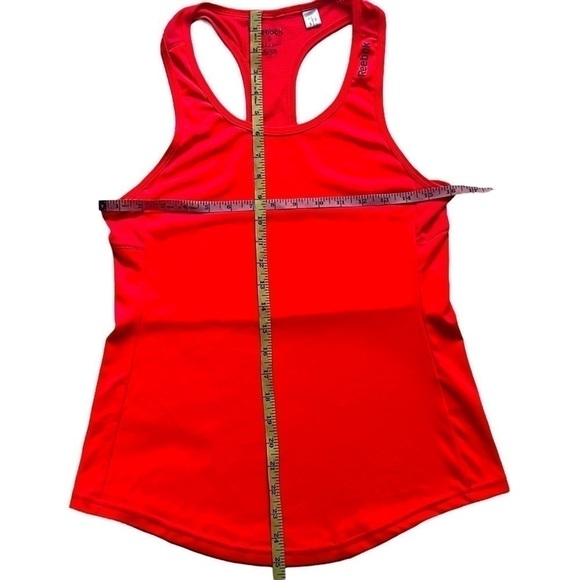 REEBOK racerback tank neon orange mesh insert on back branded size S - Picture 10 of 11